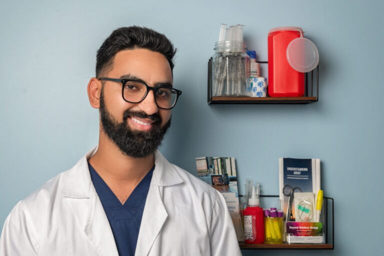 Bearded man, doctor’s office Bearded man, doctor's office