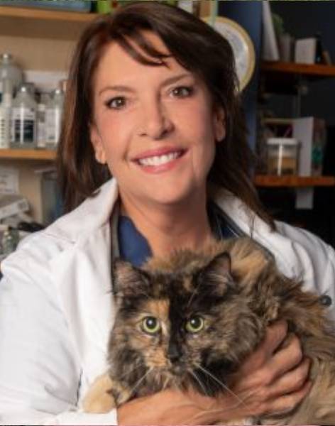 Dr. Maria Lagana holding a pet
